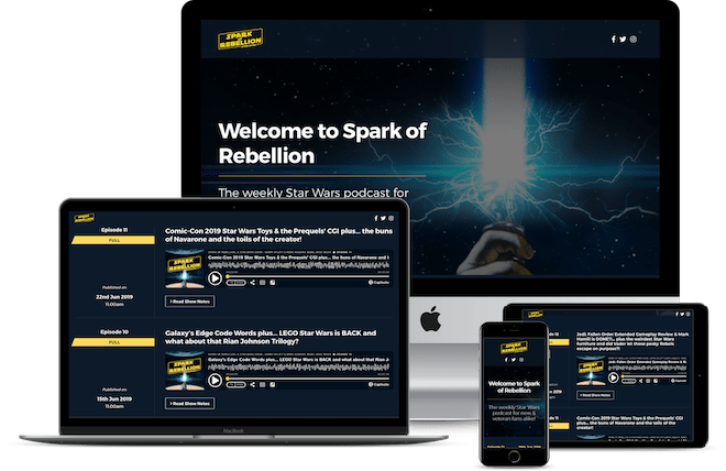 Captivate website example on multiple devices