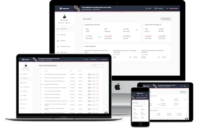 Captivate dashboard on multiple screen sizes
